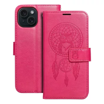   MEZZO Book case, oldalra nyíló tok iPhone 15 álomcsapdás, rózsaszín
