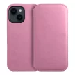 DUAL POCKET Book oldalra nyíló tok iPhone 15 Plus, rózsaszín