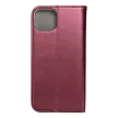 Smart Magnetic Iphone 15 Plus oldalra nyíló tok, bordó