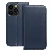 Smart Magnetic Iphone 15 Pro oldalra nyíló tok, sötétkék