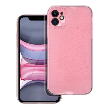   Blink Clear Case IPHONE 11 2mm csillámos szilikon hátlap, tok, rózsaszín