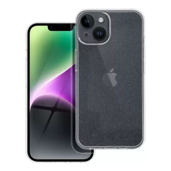   Blink Clear Case IPHONE 14 2mm csillámos szilikon hátlap, tok, átlátszó