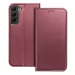 Smart Magnetic Samsung Galaxy S24 Plus oldalra nyíló tok, bordó