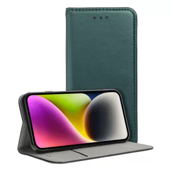   Smart Magnetic Samsung Galaxy S24 Plus oldalra nyíló tok, zöld