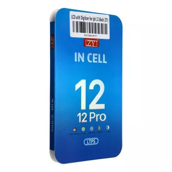   LCD kijelző iPhone 12/12 Pro digitalizátorral, fekete (ZY-LTPS) IC átvihető