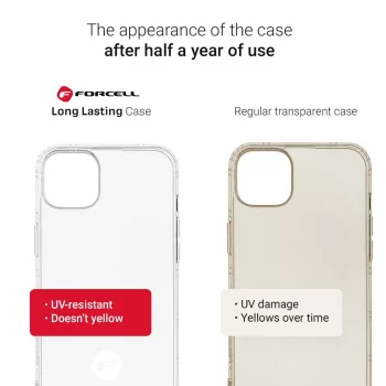   FORCELL F-PROTECT Long Lasting thin case tok iPhone 15 Plus, átlátszó