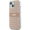 DKNY case for IPHONE 14 Magsafe hátlap, tok DKHMP14SHRHSEP Repeat Texture Pattern W/ Stripe, rózsaszín