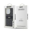 DKNY case for IPHONE 13 Pro Max Magsafe hátlap, tok DKHMP13XHRHSEK Repeat Texture Pattern W/ Stripe, fekete