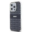 DKNY case for IPHONE 14 Pro Magsafe hátlap, tok DKHMP14LHRHSEK Repeat Texture Pattern W/ Stripe, fekete