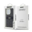 DKNY case for IPHONE 14 Pro Magsafe hátlap, tok DKHMP14LHRHSEK Repeat Texture Pattern W/ Stripe, fekete