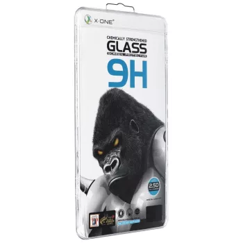   X-ONE 3D Full Cover edzett üvegfólia Samsung Galaxy S24 (tokbarát) ujjlenyomat-érzékelős, fekete