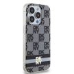 DKNY case for IPHONE 13 Pro Max Magsafe hátlap, tok DKHMP13XHCPTSK Checkered Pattern W/Printed Stripes, fekete