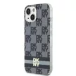 DKNY case for IPHONE 14 Magsafe hátlap, tok DKHMP14SHCPTSK Checkered Pattern W/Printed Stripes, fekete