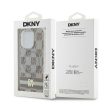DKNY case for IPHONE 13 Pro Max Magsafe hátlap, tok DKHMP13XHCPTSE Checkered Pattern W/Printed Stripes, bézs