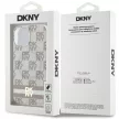 DKNY case for IPHONE 14 Magsafe hátlap, tok DKHMP14SHCPTSE Checkered Pattern W/Printed Stripes, bézs