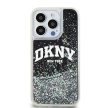 DKNY DKHCP13LLBNAEK iPhone 13/13 Pro 6.1", hátlap, tok, fekete folyékony csillogó nagy Logo