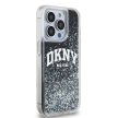 DKNY DKHCP13LLBNAEK iPhone 13/13 Pro 6.1", hátlap, tok, fekete folyékony csillogó nagy Logo