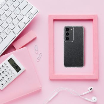   Blink Clear Case SAMSUNG A55 5G 2mm csillámos szilikon hátlap, tok, átlátszó