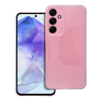   Blink Clear Case SAMSUNG A55 5G 2mm csillámos szilikon hátlap, tok, rózsaszín