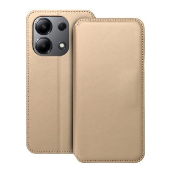   DUAL POCKET Book oldalra nyíló tok XIAOMI Redmi Note 13 4G, arany