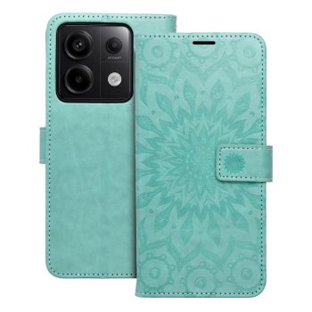   MEZZO Book case, oldalra nyíló tok XIAOMI Redmi Note 13 Pro 5G mandala, zöld