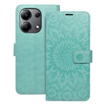   MEZZO Book case, oldalra nyíló tok XIAOMI Redmi Note 13 4G mandala, zöld