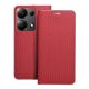 LUNA Book Carbon oldalra nyíló tok XIAOMI Redmi Note 13 Pro 4G/POCO M6 Pro 4G, piros