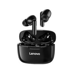   Lenovo HT05 Bluetooth headset akkumulátoros töltő tokkal, fekete