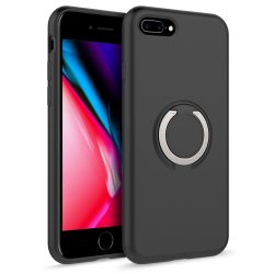   ZIZO REVOLVE Series iPhone 7/8 ütésálló hátlap, tok, selfie gyűrűvel, fekete