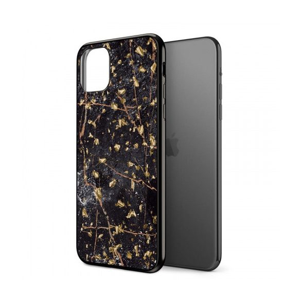 Zizo Refine Slim Clear Case iPhone 11 Pro Max ütésálló hátlap, tok, fekete
