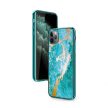 Zizo Refine Slim Clear Case iPhone 11 Pro Max ütésálló hátlap, tok, márvány mintás, kék