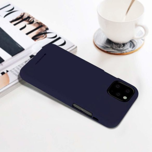 Mercury Goospery Soft Jelly Case iPhone 11 Pro Max hátlap, tok, sötétkék