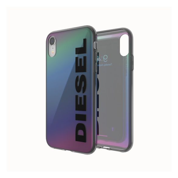 Diesel Case Holographic Black Logo iPhone 11 Pro hátlap, tok, mintás, színes
