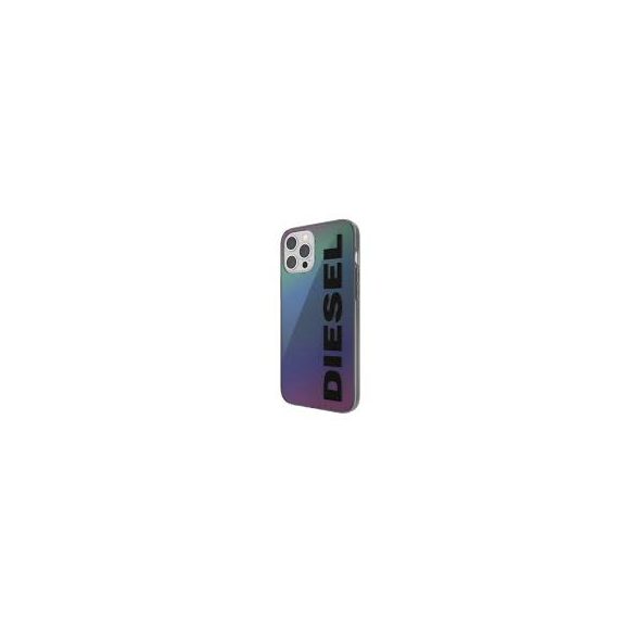 Diesel Snap Case Holographic Black Logo iPhone 12 Pro Max hátlap, tok, mintás, színes