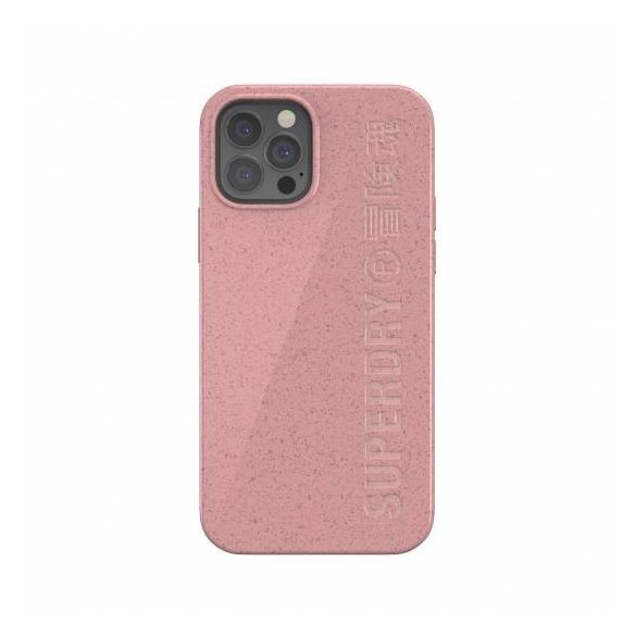 Superdry Snap Case Compostable Materials iPhone 12/12 Pro hátlap, tok, rózsaszín