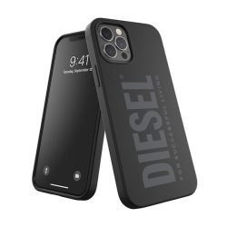 Diesel Silicone Case iPhone 12/12 Pro hátlap, tok, fekete
