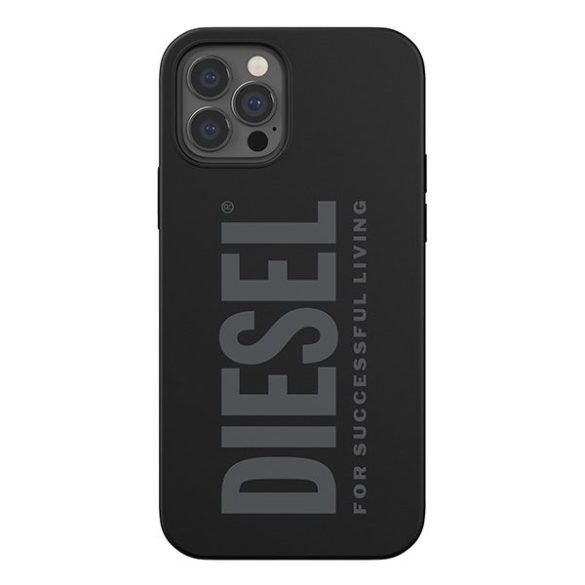 Diesel Silicone Case iPhone 12 Pro Max hátlap, tok, fekete