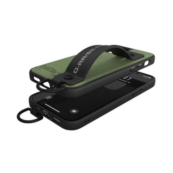 Diesel Handstrap Case Utility Twill iPhone 12/12 Pro hátlap, tok, zöld