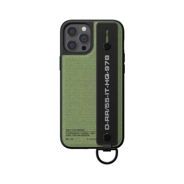 Diesel Handstrap Case Utility Twill iPhone 12 Pro Max hátlap, tok, zöld