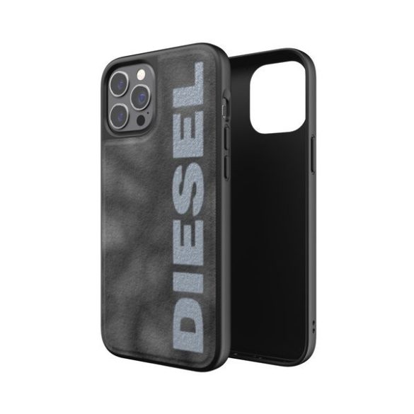 Diesel Moulded Case Bleached Denim iPhone 12/12 Pro hátlap, tok, szürke
