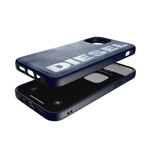 Diesel Moulded Case Bleached Denim iPhone 12/12 Pro hátlap, tok, sötétkék