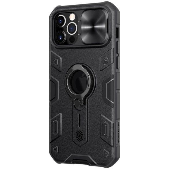 Nillkin CamShield Armor Metal iPhone 12/12 Pro ütésálló hátlap, tok, fekete