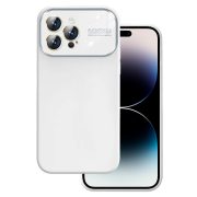   Soft Silicone Lens Case for iPhone 15 Plus hátlap, tok, fehér
