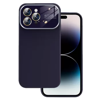   Soft Silicone Lens Case for iPhone 15 Plus hátlap, tok, lila