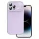 Soft Silicone Lens Case for iPhone 15 Plus hátlap, tok, világoslila