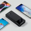 Baseus PPDML-M01 Bipow PD 3.0 QC 3.0 Power Bank, hordozható külső akkumulátor 2xUSB/USB-C, 20000 mAh, 20W, fekete