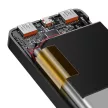 Baseus PPDML-M01 Bipow PD 3.0 QC 3.0 Power Bank, hordozható külső akkumulátor 2xUSB/USB-C, 20000 mAh, 20W, fekete