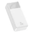 Baseus PPDML-N02 Bipow PD 3.0 QC 3.0 Power Bank, hordozható külső akkumulátor 2xUSB/USB-C, 30000 mAh, 20W, fehér