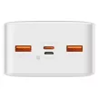 Baseus PPDML-N02 Bipow PD 3.0 QC 3.0 Power Bank, hordozható külső akkumulátor 2xUSB/USB-C, 30000 mAh, 20W, fehér