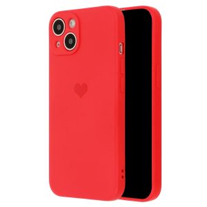 Vennus Silicone Heart Case iPhone 12 Pro hátlap, tok, piros